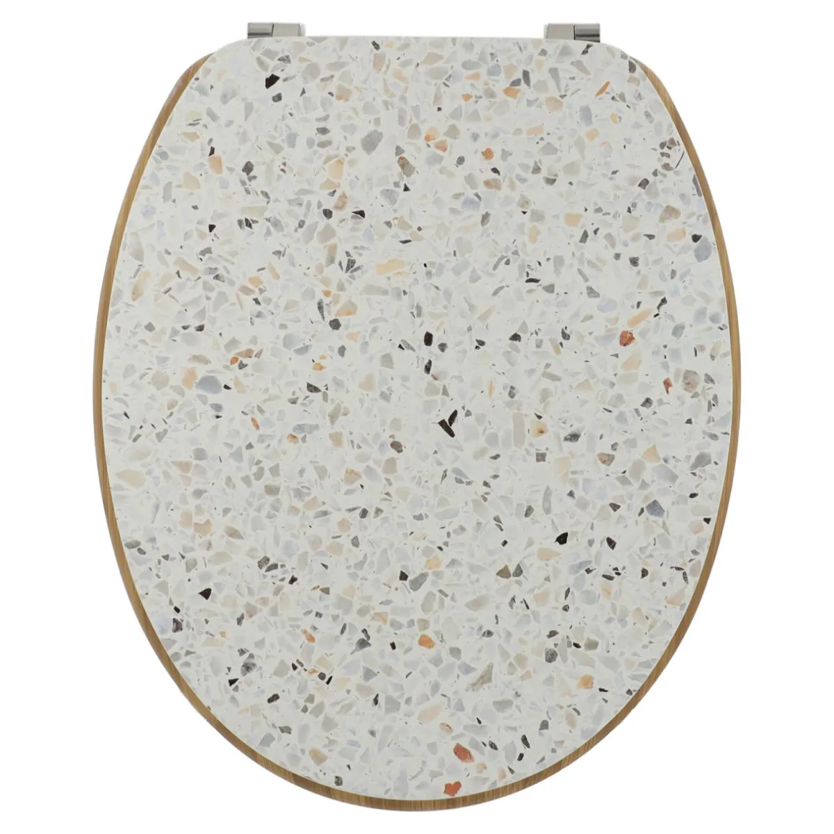 TENDANCE Abattant WC 18 pouces façon Terrazzo Blanc