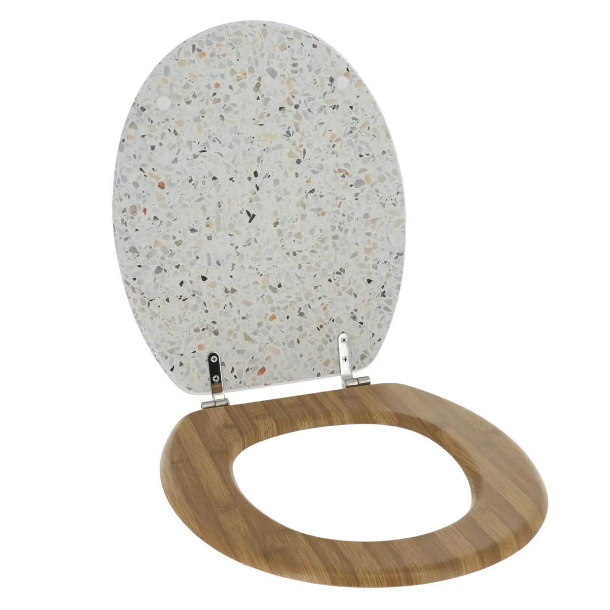 TENDANCE Abattant WC 18 pouces façon Terrazzo Blanc