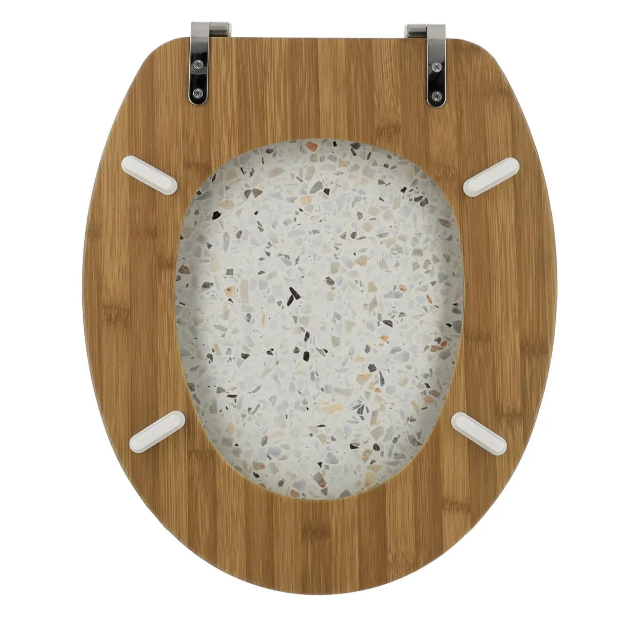 TENDANCE Abattant WC 18 pouces façon Terrazzo Blanc