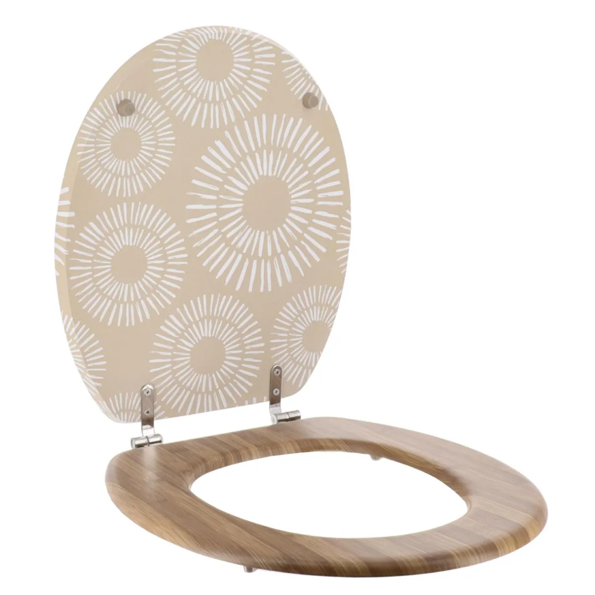 TENDANCE Abattant WC 18 pouces MDF Ethnic Spirals Beige Best
