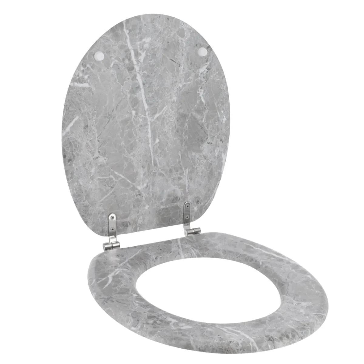 TENDANCE Abattant WC 18 pouces MDF Façon Marbre Gris Best