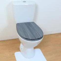 TENDANCE Abattant WC 18 pouces MDF Façon Lambris Gris Clearance