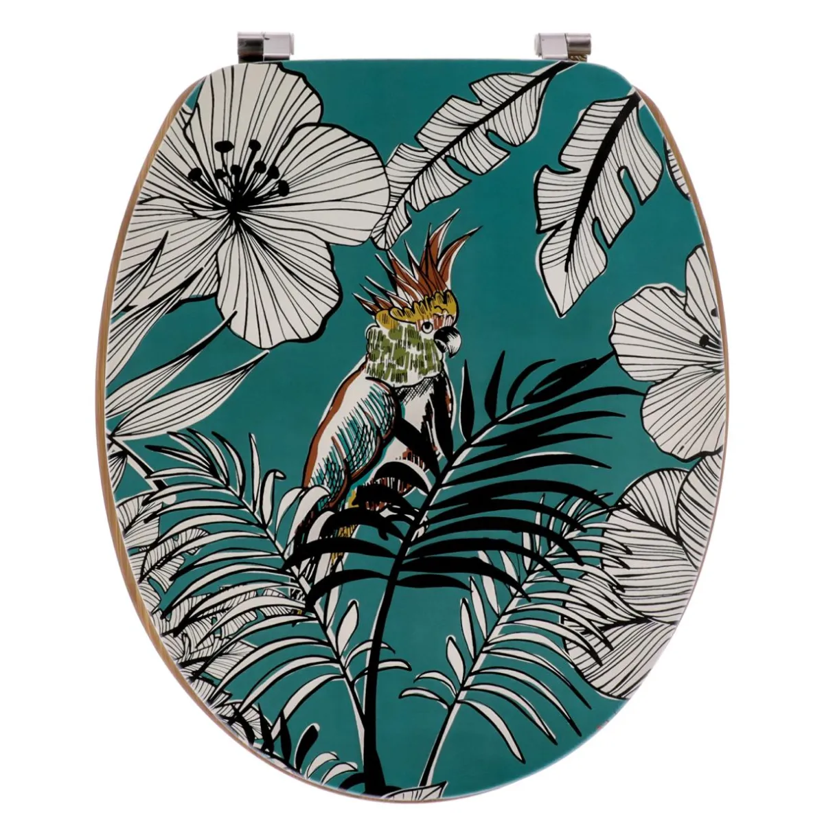 TENDANCE Abattant WC 18 pouces MDF Jungle Fever Bleu Best