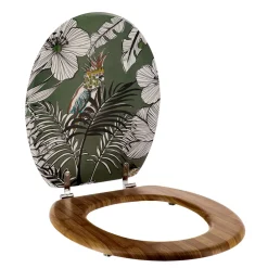 TENDANCE Abattant WC 18 pouces MDF Jungle Fever Vert kaki
