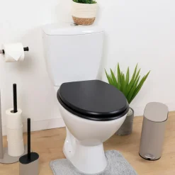 TENDANCE Abattant WC 18 pouces MDF Primo Noir Discount