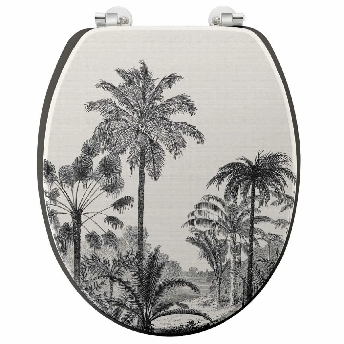 douceur d'intu017drieur Abattant WC bois (37 x 46 cm) Cocoty Noir Clearance
