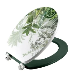 douceur d'intu017drieur Abattant WC bois (37 x 46 cm) Vagabonde Vert Discount