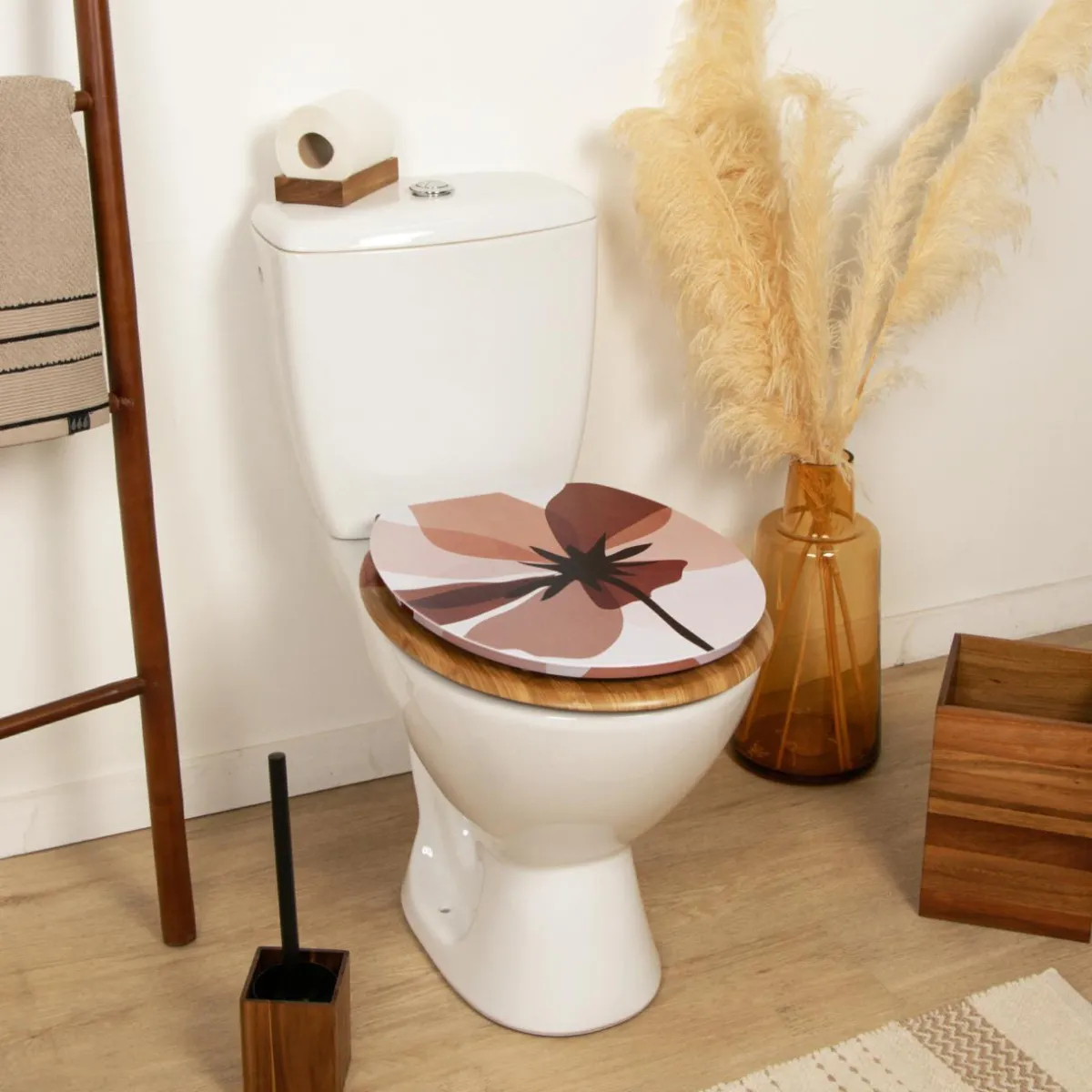 TENDANCE Abattant WC frein de chute 18 pouces MDF Natural Simplicity Multicolore Discount