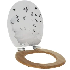 TENDANCE Abattant WC frein de chute 18 pouces MDF Envole Blanc Sale