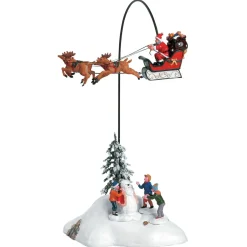 LEMAX Accessoire animé (H32 cm) Le Père Noël arrive ce soir Best