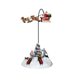 LEMAX Accessoire animé (H33 cm) Père Noël volant dans les airs Clearance