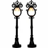 LEMAX Accessoire (H10 cm) Lot de 2 lampadaires Parisien à piles Discount