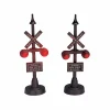 LEMAX Accessoire Lot de 2 feux de chemin de fer à piles Hot