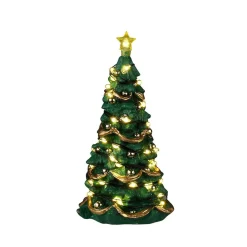 LEMAX Accessoire lumineux (H12,5 cm) Sapin de Noël joyeux Blanc chaud New
