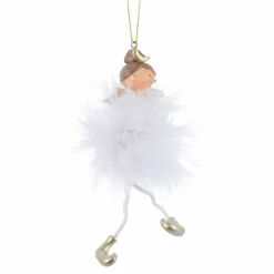 KAEMINGK Ange à suspendre (H14 cm) Danseuse Blanc Outlet