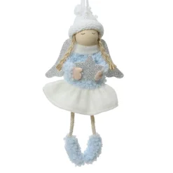 KAEMINGK Ange à suspendre (H16 cm) Petite Fille étoilée Bleu Online