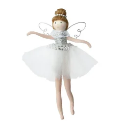 KAEMINGK Ange de Noël à suspendre (H20 cm) Danseuse ballerine Argent Clearance
