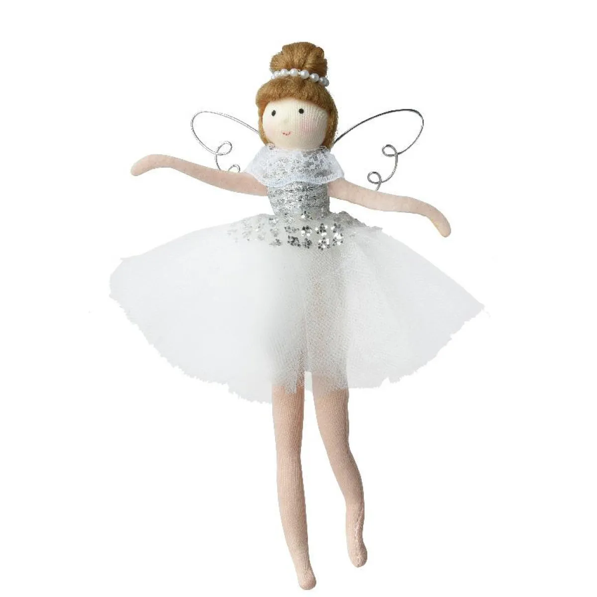 KAEMINGK Ange de Noël à suspendre (H20 cm) Danseuse ballerine Argent Clearance
