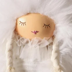 KAEMINGK Ange de Noël jambes souples (H53 cm) Demoiselle d'Hiver Blanc Hot