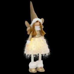 JJA Ange de Noël lumineux à piles (H48 cm) Fée clair de lune Dée Or Sale