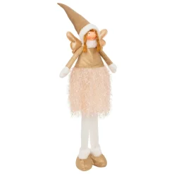 JJA Ange de Noël lumineux à piles (H95 cm) Fée lune téléscopique Dée Or Best