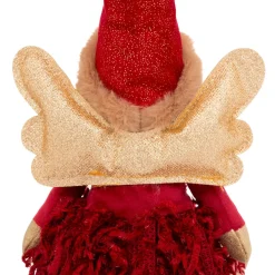 JJA Ange de Noël lumineux à piles (H55 cm) Fée clair de lune assise Rouge Online