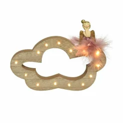 KAEMINGK Ange lumineux à piles (H19 cm) Sur son nuage Blanc chaud Hot