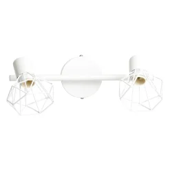 OSTARIA Applique murale 2 abat-jour orientables métal (30 x 16 cm) Diamond he Blanc Best