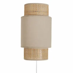 OSTARIA Applique murale en rotin (H33 cm) Luz Beige Outlet