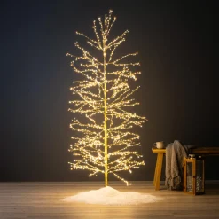 KAEMINGK Arbre lumineux 1755 LED (H180 cm) Christmas Luxe et blanc chaud Or