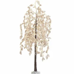 EMINZA Arbre lumineux 600 LED (H200 cm) Saule pleureur Fleur Blanc Blanc chaud Outlet