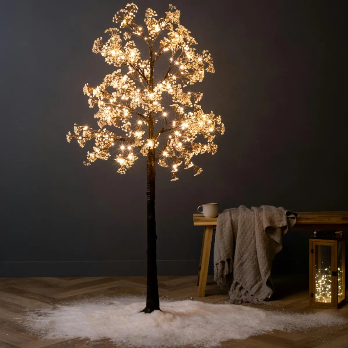 EMINZA Arbre lumineux 126 LED (H150 cm) Cerisier en fleurs Blanc chaud Sale