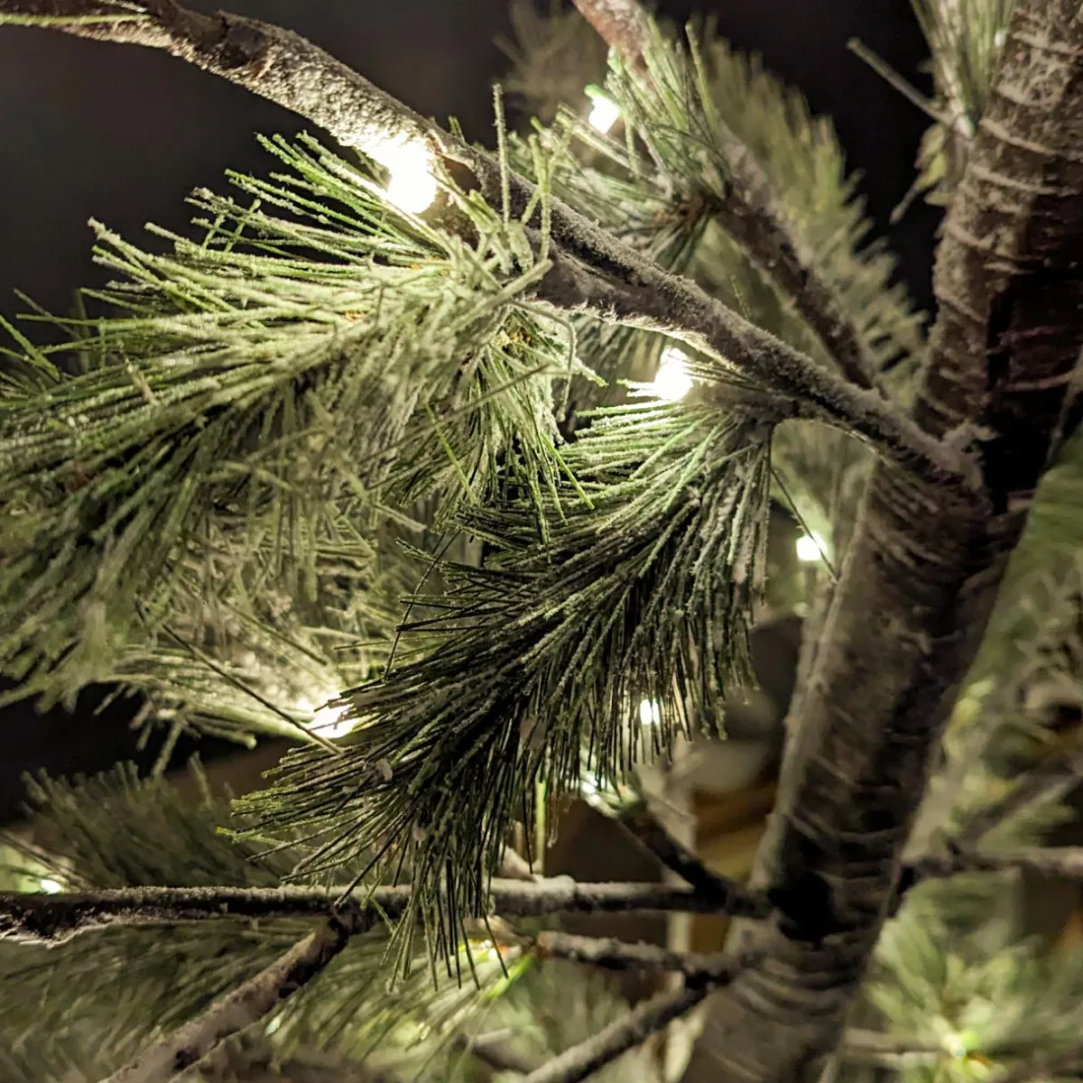 KAEMINGK Arbre lumineux 96 LED (H180 cm) Pin Clarius enneigé Blanc chaud Discount