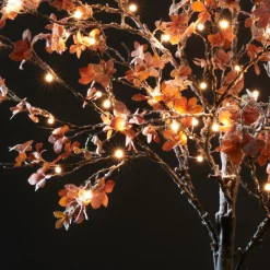 EMINZA Arbre lumineux 96 LED (H180 cm) Chêne enneigé Blanc chaud Discount