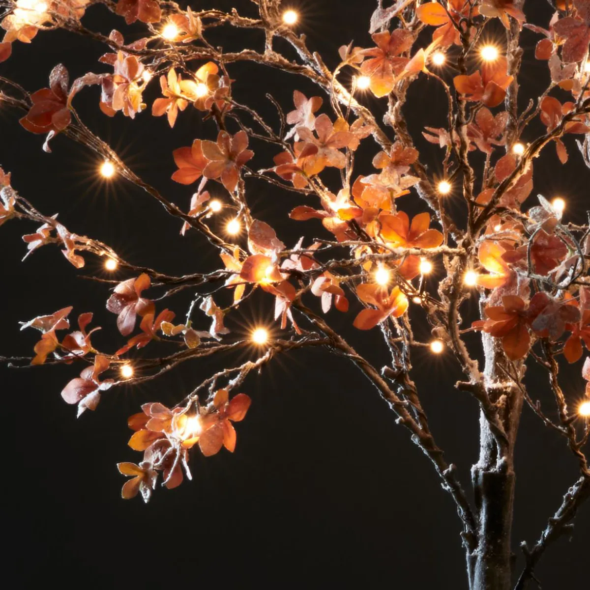 EMINZA Arbre lumineux 96 LED (H180 cm) Chêne enneigé Blanc chaud Discount