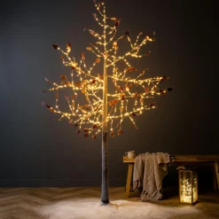 EMINZA Arbre lumineux 600 LED (H210 cm) Peuplier Elissa Blanc chaud Hot
