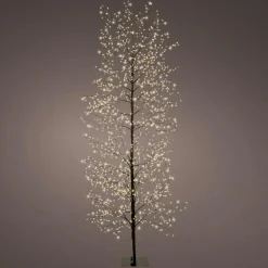 KAEMINGK Arbre lumineux 1755 LED (H175 cm) Christmas Luxe et blanc chaud Noir