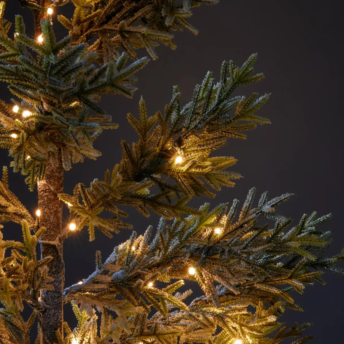 EMINZA Arbre lumineux 96 LED (H180 cm) Épicéa branches givrées Blanc chaud