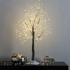 KAEMINGK Arbre lumineux 300 Micro LED (H100 cm) Bouleau Cayden Blanc chaud Hot