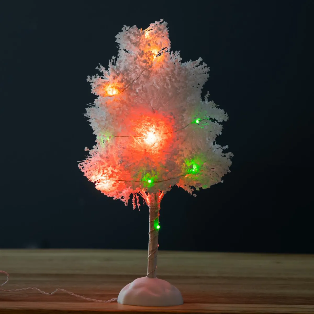KAEMINGK Arbre lumineux à piles 16 LED (H22 cm) Christmas Multicolore Blanc Outlet