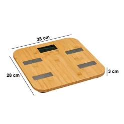 5 Five Simply Smart Balance Pèse personne électronique Impédancemètre Bambou Naturel New