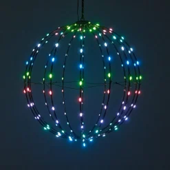 KOOPMAN Ballon lumineux Digital 168 LED (D40 cm) Pliable Multicolore Online