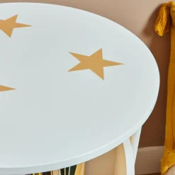 EMINZA Bibliothèque à roulettes enfant bois (H59 cm) Stars he Blanc Discount