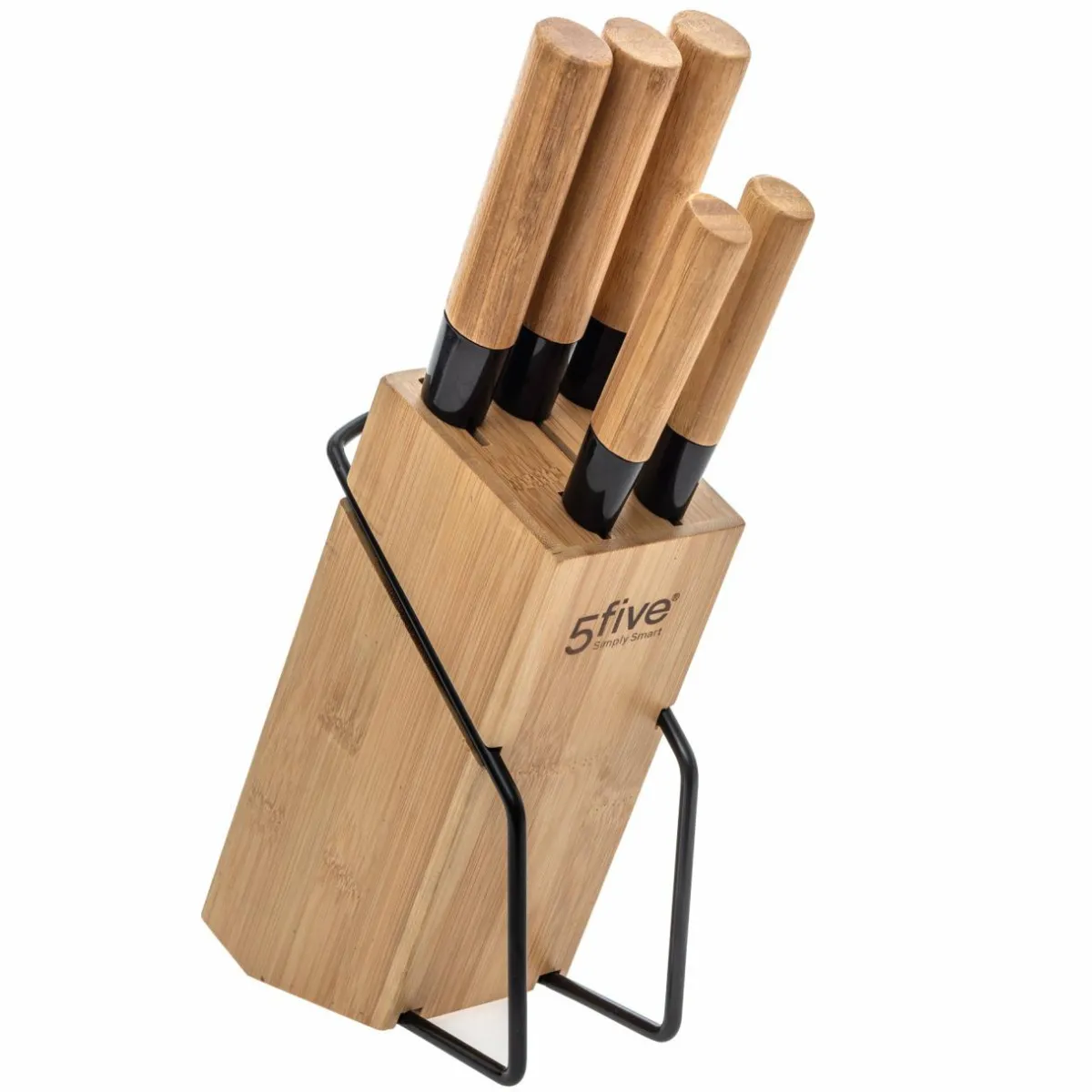 5 Five Simply Smart Bloc de 5 couteaux bambou Naturel Online