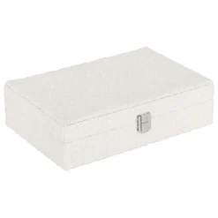 Atmosphera, cru017dateur d'intu017drieur Boite à bijoux bouclette (28 x 19 cm) Loe he Blanc Clearance
