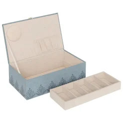 Atmosphera, cru017dateur d'intu017drieur Boite à couture bois (30 x 10 cm) Wild e Bleu Discount