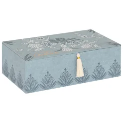 Atmosphera, cru017dateur d'intu017drieur Boite à couture bois (30 x 10 cm) Wild e Bleu Discount