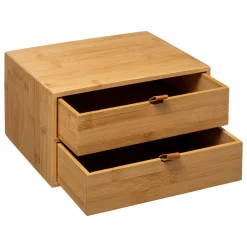 5 Five Simply Smart Boite bambou 2 tiroirs (H14 cm) Sury Naturel Best