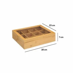 5 Five Simply Smart Boite de 12 compartiments amovibles (23 x 28 cm) Bambou Siao Naturel Outlet