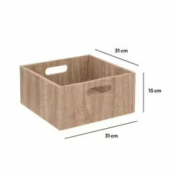 5 Five Simply Smart Boite de rangement (31 x 31 x 15 cm) Mano bois Naturel Sale